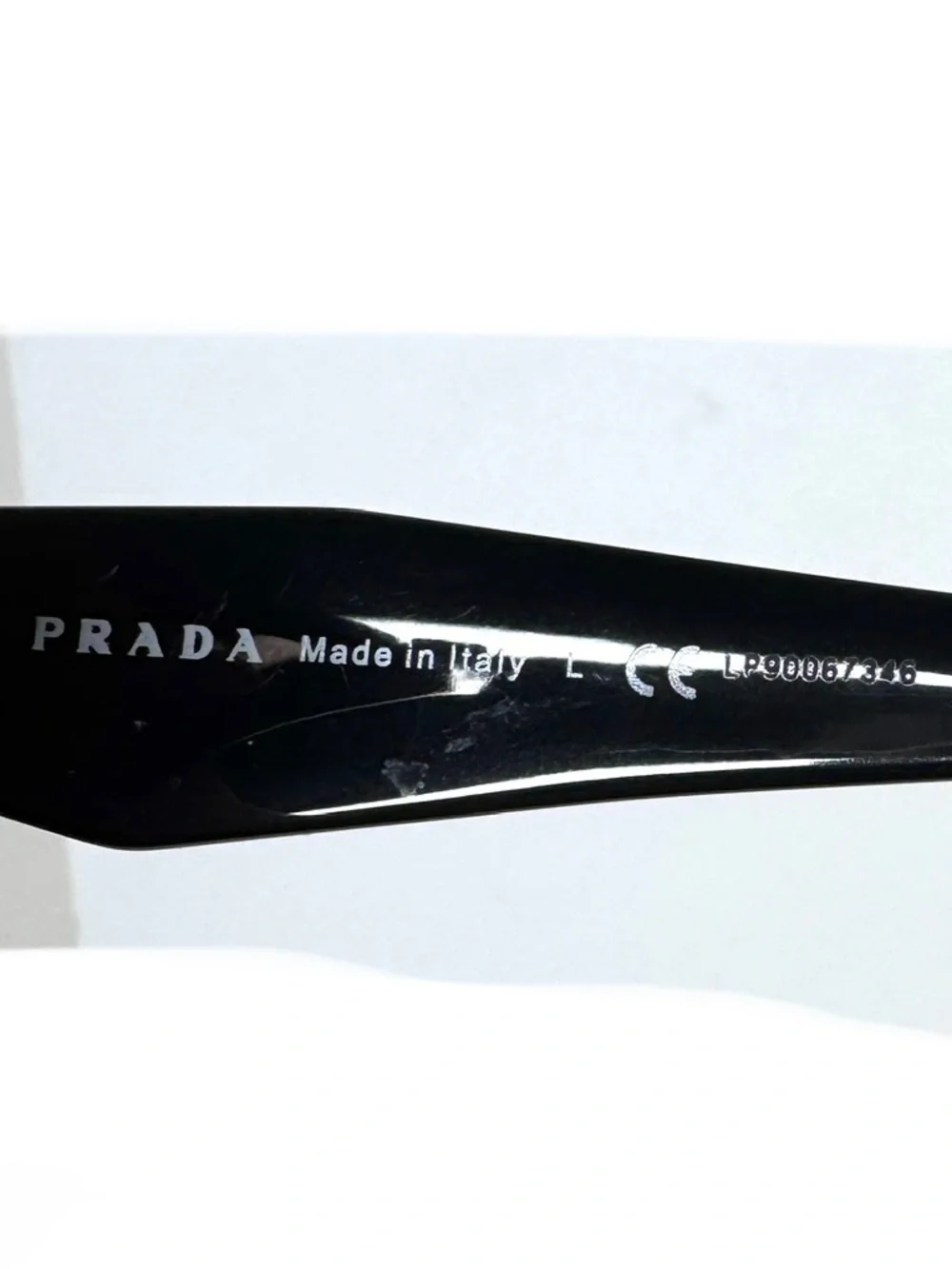 PRADA Sunglasses NEW SPR 16R 1AB-0A7 Black Oversized Cat Eye Hexagon